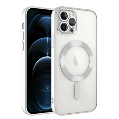Mey İthalat®  iPhone 14 Pro Max Kılıf Kross Magneticsafe Kapak - Gümüş