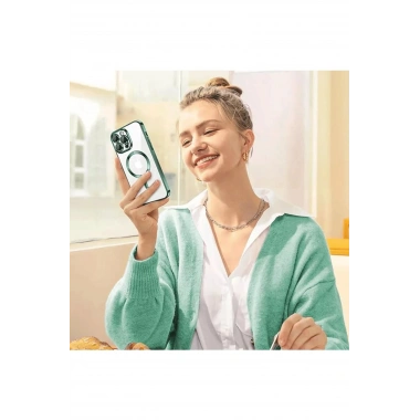 Mey İthalat®  iPhone 14 Pro Max Kılıf Kross Magneticsafe Kapak - Kırmızı