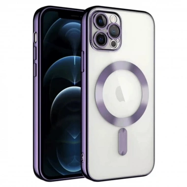 Mey İthalat®   iPhone 14 Pro Max Kılıf Kross Magneticsafe Kapak - Mor