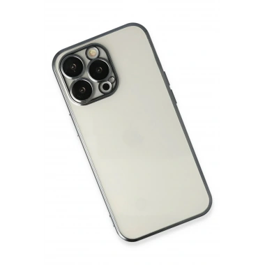 Mey İthalat®  iPhone 14 Pro Max Kılıf  Lensli Silikon - Siyah