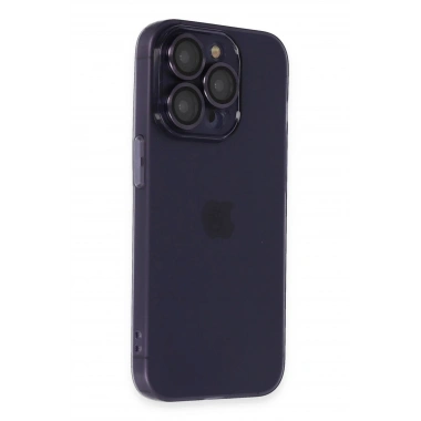 Mey İthalat® iPhone 14 Pro Max Kılıf Luko Lens Silikon - Siyah