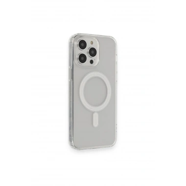 Mey İthalat® iPhone 14 Pro Max Kılıf Matte Şeffaf Magneticsafe - Şeffaf