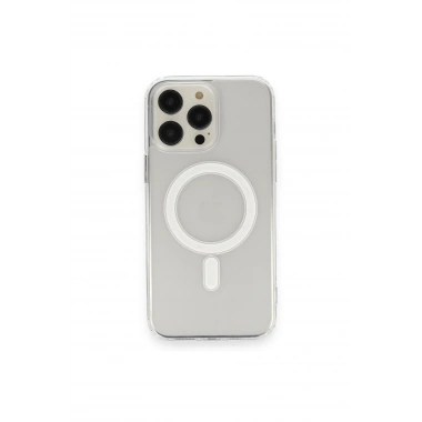 Mey İthalat® iPhone 14 Pro Max Kılıf Matte Şeffaf Magneticsafe - Şeffaf