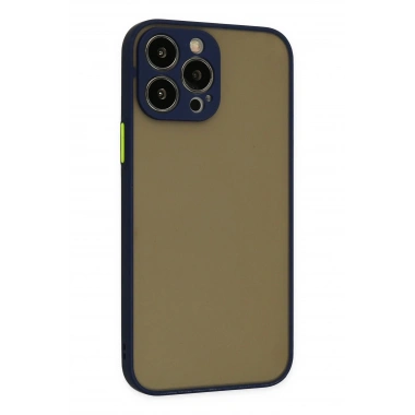 Mey İthalat®  iPhone 14 Pro Max Kılıf Montreal Silikon Kapak - Lacivert
