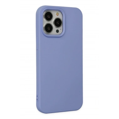 Mey İthalat®  iPhone 14 Pro Max Kılıf Nano içi Kadife Silikon - Lila