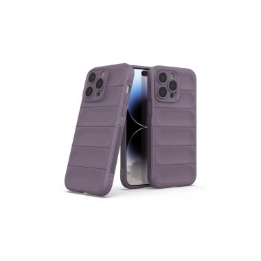 Mey İthalat®  iPhone 14 Pro Max Kılıf Optimum Silikon - Mor