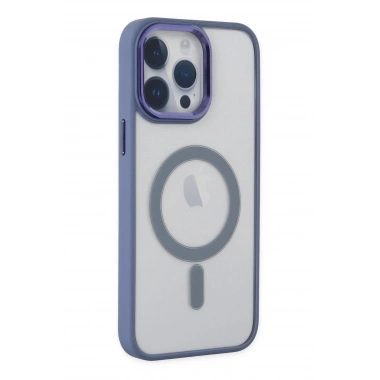 Mey İthalat® iPhone 14 Pro Max Kılıf Room Magneticsafe Silikon - Sierra Blue