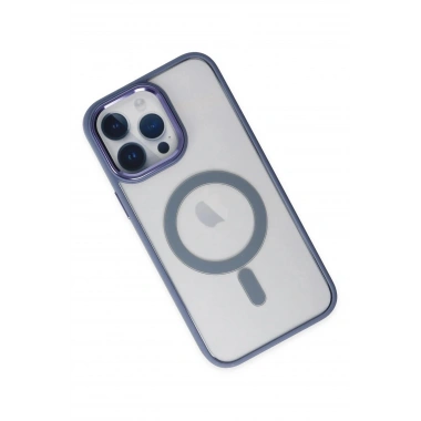 Mey İthalat® iPhone 14 Pro Max Kılıf Room Magneticsafe Silikon - Sierra Blue