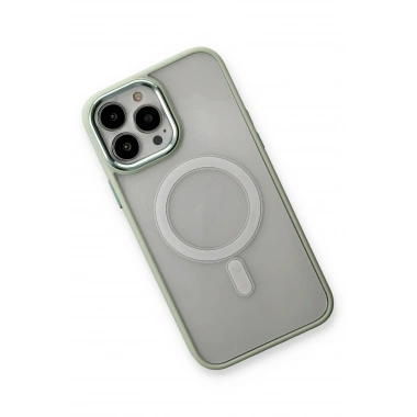 Mey İthalat® iPhone 14 Pro Max Kılıf Room Magneticsafe Silikon - Su Yeşili