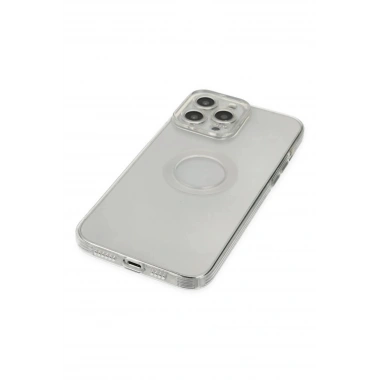 Mey İthalat® iPhone 14 Pro Max Kılıf Santa Lens Silikon - Şeffaf