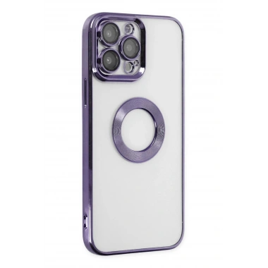 Mey İthalat®  iPhone 14 Pro Max Kılıf Slot Silikon - Mor