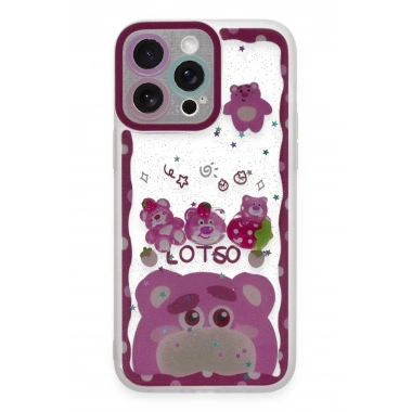 Mey İthalat® iPhone 14 Pro Max Kılıf Sweet Desenli Silikon Kapak - Pembe
