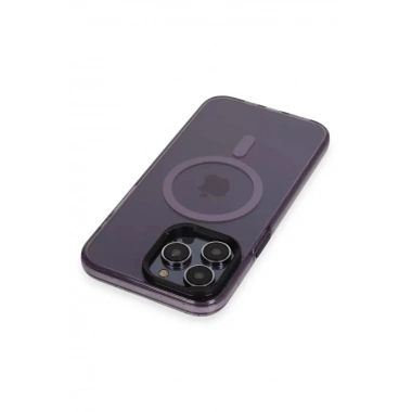 Mey İthalat® iPhone 14 Pro Max Kılıf Tigra Magsafe Kapak - Derin Mor
