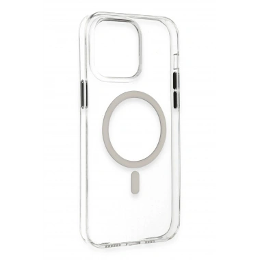 Mey İthalat®  iPhone 14 Pro Max Kılıf Tron Şeffaf Magsafe Kapak - Şeffaf