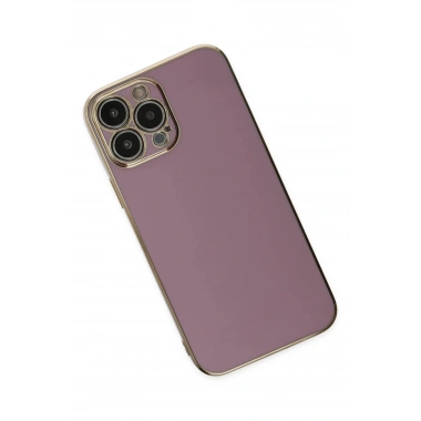Mey İthalat®  iPhone 14 Pro Max Kılıf Volet Silikon - Mor