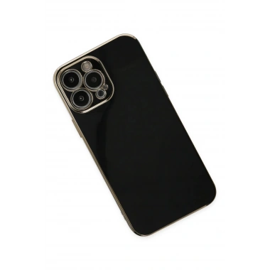 Mey İthalat®  iPhone 14 Pro Max Kılıf Volet Silikon - Siyah