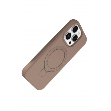 Mey İthalat®   iPhone 14 Pro Max Regal Magsafe Standlı Kapak - Çöl Titanyum