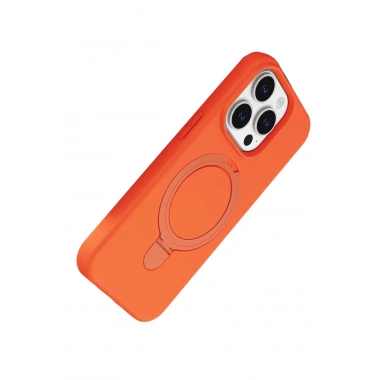 Mey İthalat®   iPhone 14 Pro Max Regal Magsafe Standlı Kapak - Turuncu