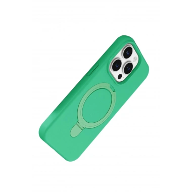 Mey İthalat®   iPhone 14 Pro Max Regal Magsafe Standlı Kapak - Yeşil