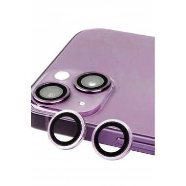 Mey İthalat® iPhone 14 Raze Metal Kamera Lens - Mor
