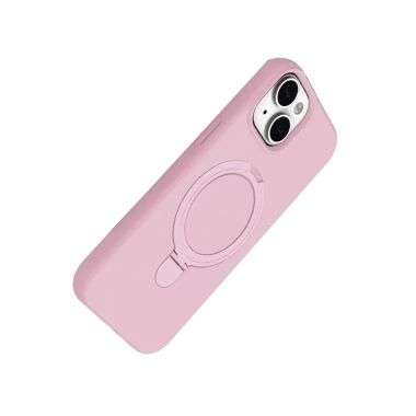 Mey İthalat®   iPhone 14 Regal Magsafe Standlı Kapak - Açık Pembe