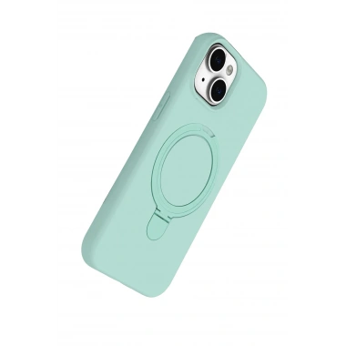 Mey İthalat®   iPhone 14 Regal Magsafe Standlı Kapak - Su Yeşili