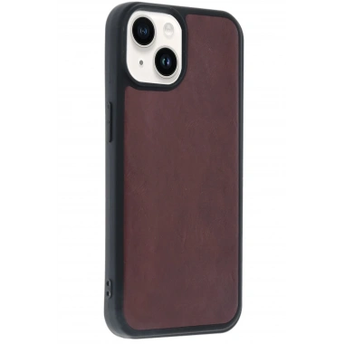 Mey İthalat®   iPhone 15 Kılıf Aras Deri Kapak - Bordo