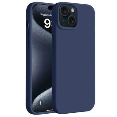 Mey İthalat®  iPhone 15 Kılıf First Silikon - Lacivert