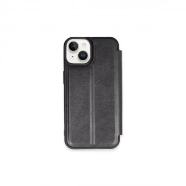 Mey İthalat®   iPhone 15 Kılıf Flip Cover - Siyah