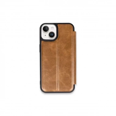 Mey İthalat® iPhone 15 Kılıf Flip Cover - Taba