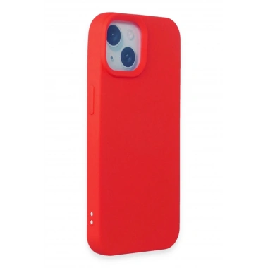 Mey İthalat®  iPhone 15 Kılıf Nano içi Kadife Silikon - Kırmızı