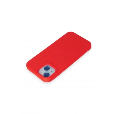 Mey İthalat®  iPhone 15 Kılıf Nano içi Kadife Silikon - Kırmızı