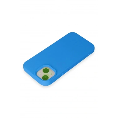 Mey İthalat®  iPhone 15 Kılıf Nano içi Kadife Silikon - Mavi