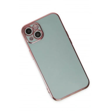 Mey İthalat®  iPhone 15 Kılıf Volet Silikon - Açık Yeşil
