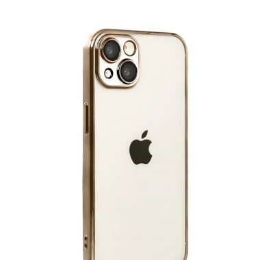 Mey İthalat®   iPhone 15  Lensli Silikon - Çöl Titanyum