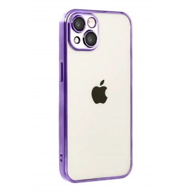 Mey İthalat®   iPhone 15  Lensli Silikon - Mor
