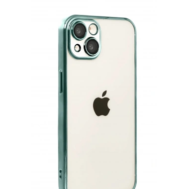 Mey İthalat®   iPhone 15  Lensli Silikon - Yeşil