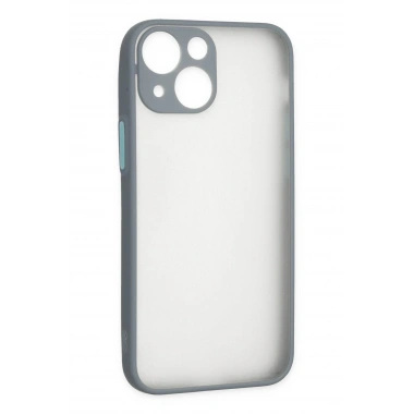 Mey İthalat®  iPhone 15 Plus Kılıf Montreal Silikon Kapak - Gri