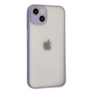 Mey İthalat®  iPhone 15 Plus Kılıf Montreal Silikon Kapak - Mor