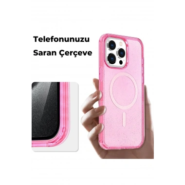 Mey İthalat®  iPhone 15 Plus Kılıf Star Magsafe Kapak - Mor