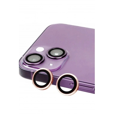 Mey İthalat® iPhone 15 Plus Raze Metal Kamera Lens - Pembe