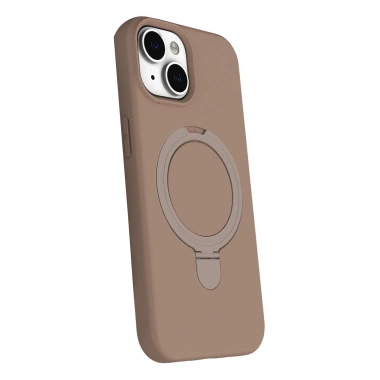 Mey İthalat®   iPhone 15 Plus Regal Magsafe Standlı Kapak - Çöl Titanyum