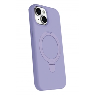 Mey İthalat®   iPhone 15 Plus Regal Magsafe Standlı Kapak - Lila