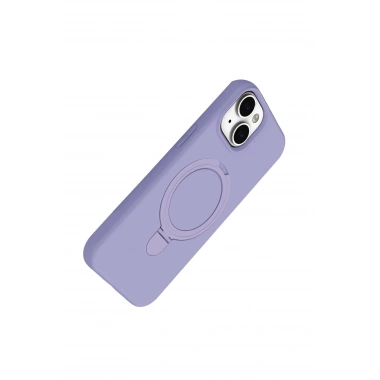 Mey İthalat®   iPhone 15 Plus Regal Magsafe Standlı Kapak - Lila