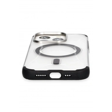 Mey İthalat®  iPhone 15 Pro Hilton Magsafe Kapak - Siyah