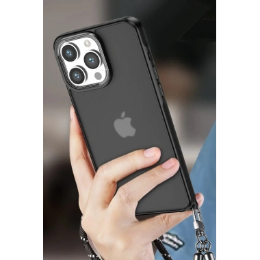 Mey İthalat®  iPhone 15 Pro Kılıf Elegant Kapak - Açık Mavi