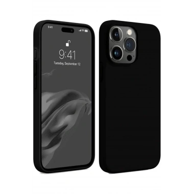 Mey İthalat®  iPhone 15 Pro Kılıf First Silikon - Siyah