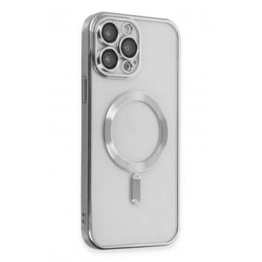 Mey İthalat®  iPhone 15 Pro Kılıf Kross Magneticsafe Kapak - Gümüş