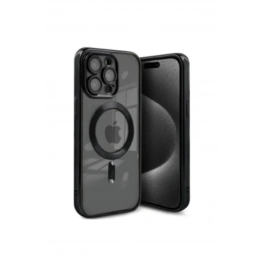 Mey İthalat®  iPhone 15 Pro Kılıf Kross Magneticsafe Kapak - Siyah