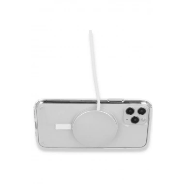 Mey İthalat®   iPhone 15 Pro Kılıf Magneticsafe Şeffaf Silikon - Şeffaf